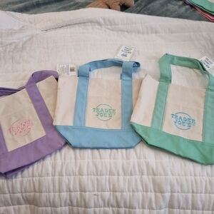 Trader Joe's Canvas Tote Bags Set